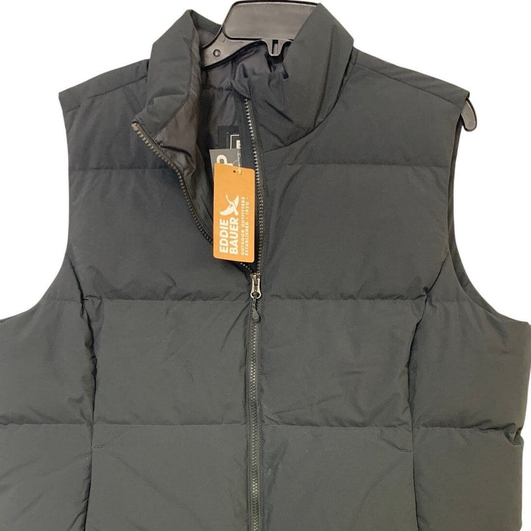 New Eddie Bauer Womens XXL Black 550FP Essential Down Puffer Vest w Pockets