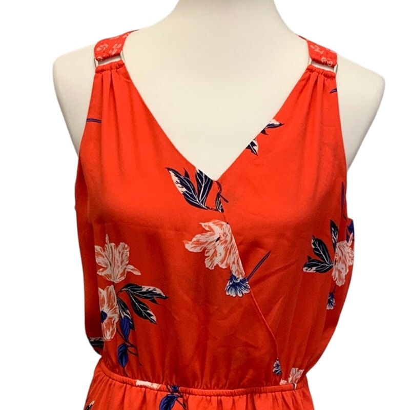 Maurices Womens Medium Lightweight Floral Flowy Sleeveless Fit Flare Dress
