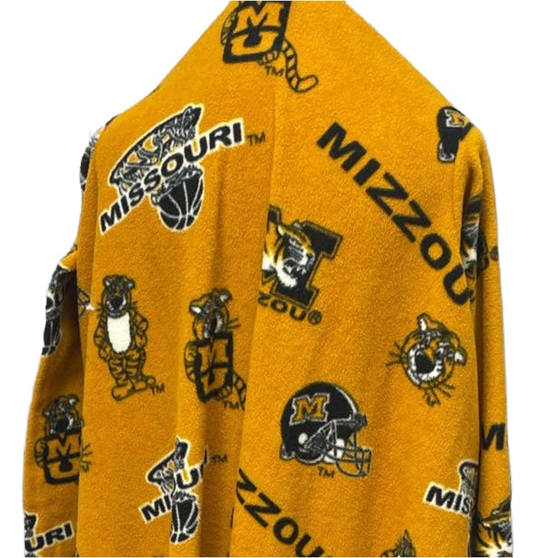 Mizzou University Columbia Missouri Soft Fleece Snuggie Cuddle Sleeved Blanket