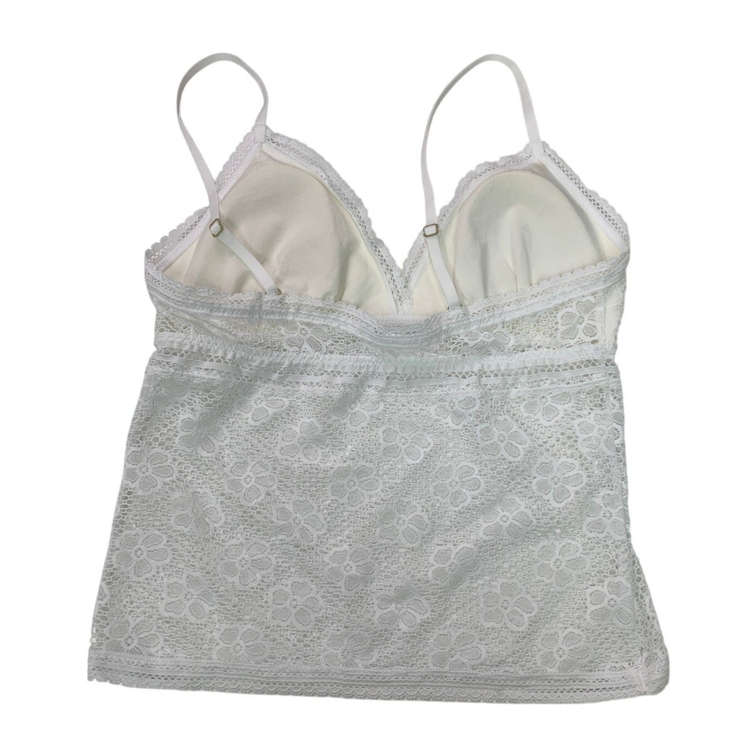 New Aerie Winga Womens Small White Show Off Beachside Lace Padded Bra Top