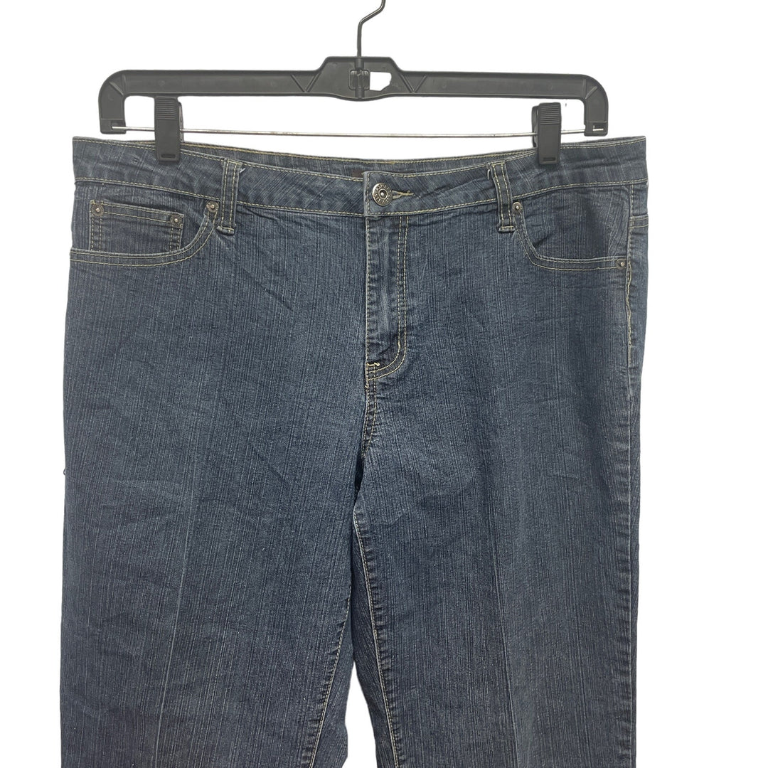 Ashley Stewart Womens Size 16 Average Stretch Cotton Denim Blue Jeans