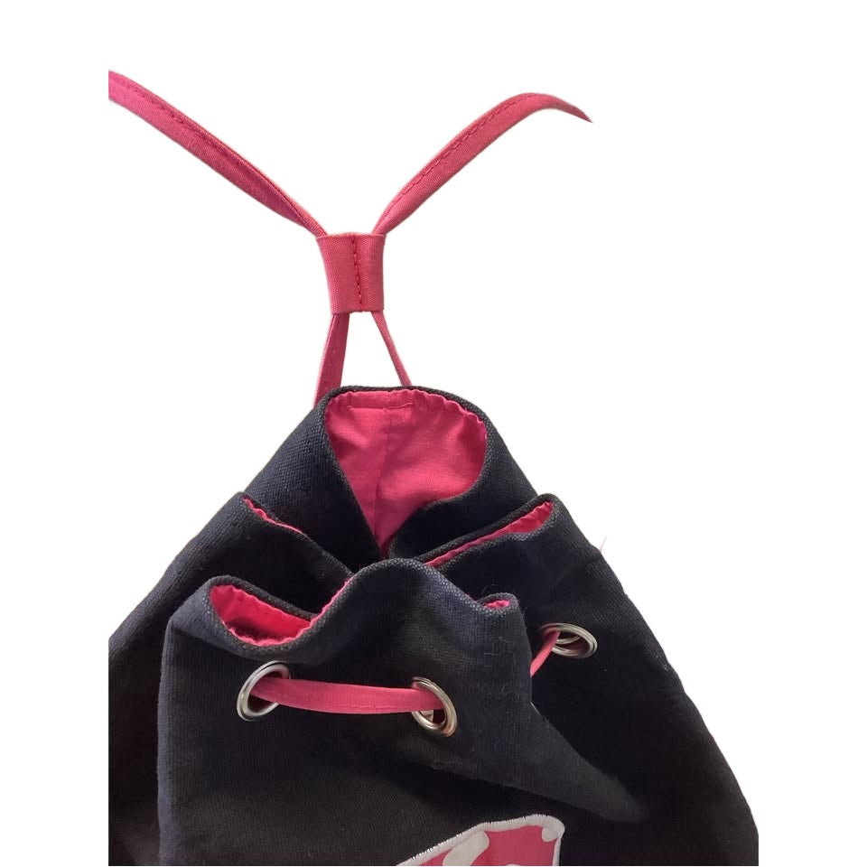 Unbranded C Monogram Pink Polka Dot Canvas Drawstring Backpack Duffle Bag