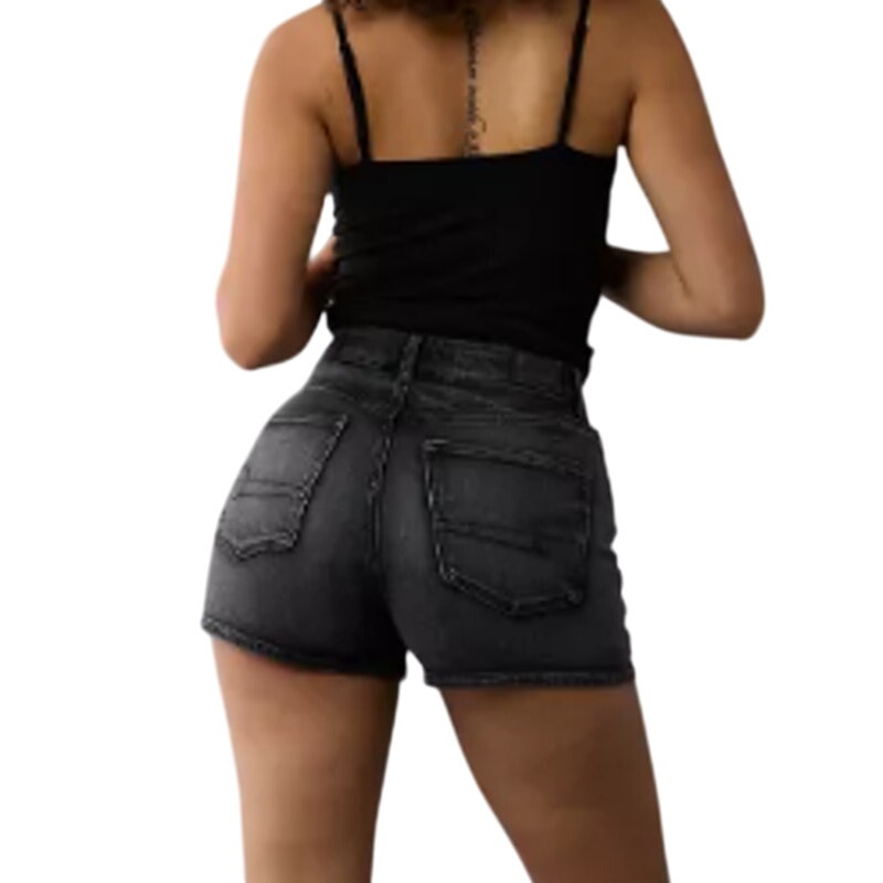 New American Eagle Womens Size 2  Curvy Mom Short Jorts Denim Jean Shorts