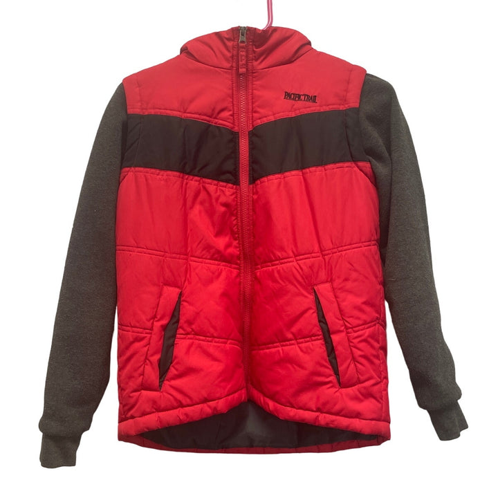 Pacific Trail Boys Medium 100% Polyester Lined Full Zip Fleece Hood &amp; Arms Vest