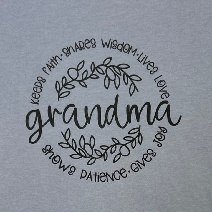 New Hand Printed Womens XS Grandma Wisdom Love Joy Short Sleeve Tee Shirt