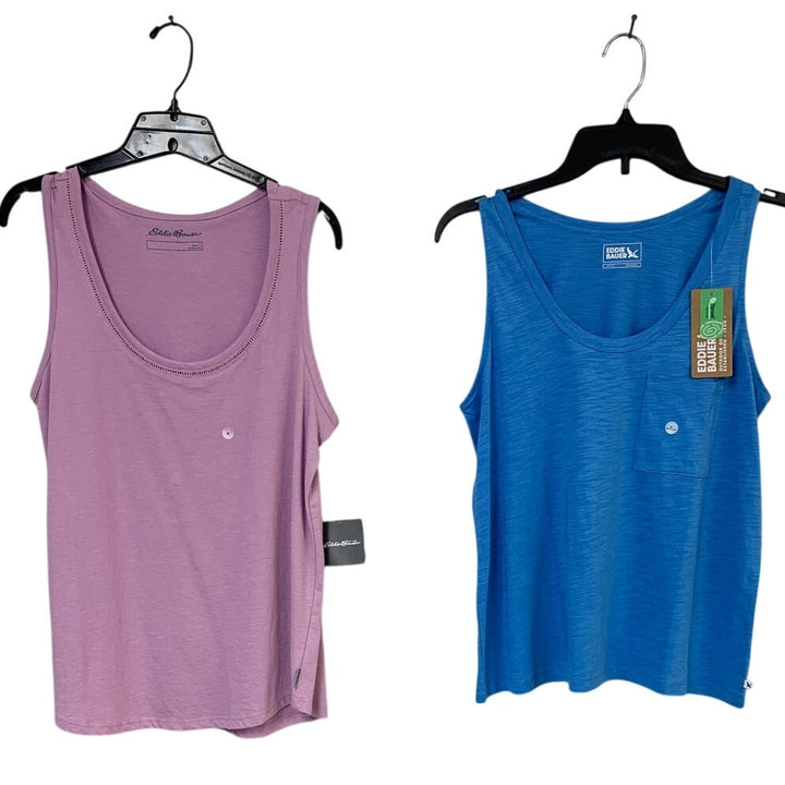 New Eddie Bauer Womens Small Gatecheck Pocket Coast and Climb Ladder Tank Tops