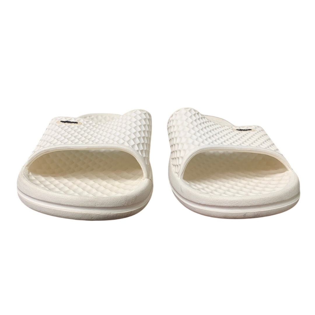 Funky Monkey Mens Size 11 Ivory Slip On Single Strap Bath Shower Slipper Shoes