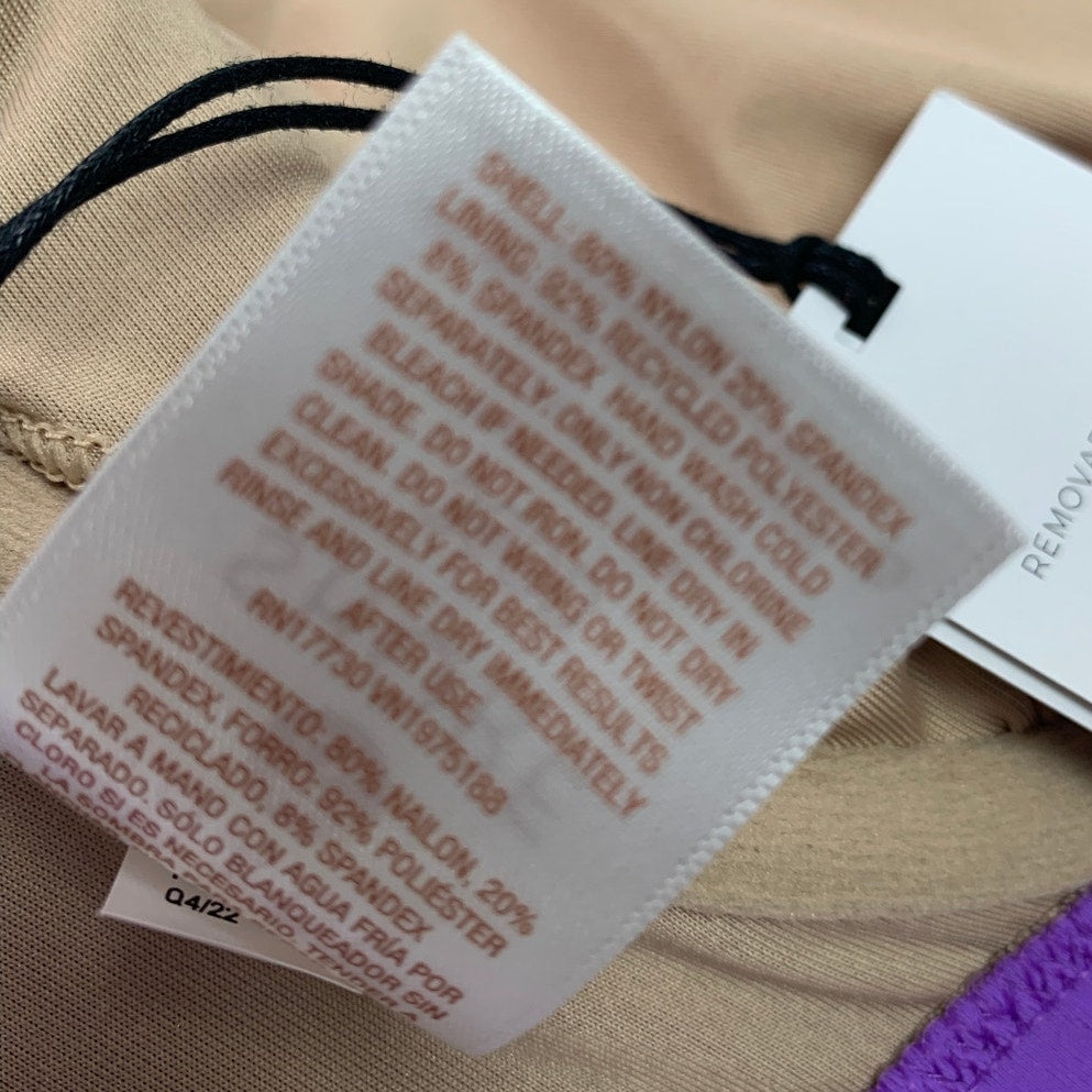 New Shade &amp; Shore Womens 38DD Underwire Purple Swim Separate Top ONLY
