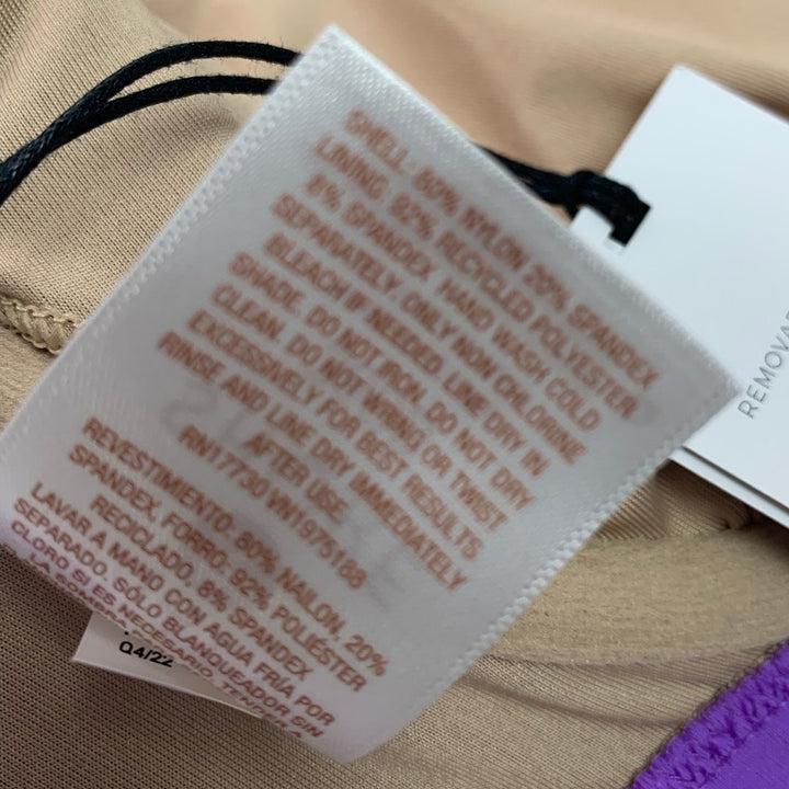 New Shade &amp; Shore Womens 38DD Underwire Purple Swim Separate Top ONLY