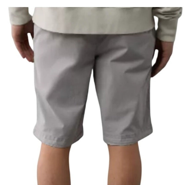 NWT New American Eagle Mens Size 32 Flex Below The Knee Light Gray Khaki Shorts