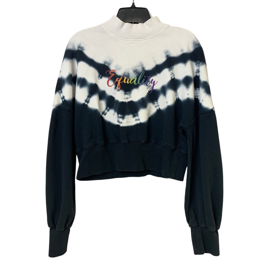 Upcycled Rainbow Equality Pride Cropped Sweatshirt, Women’s Medium