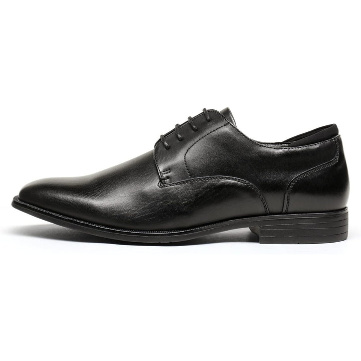 Bruno Marc Mens Size 14 Black Faux Leather Lace Up Low Heel Dress Oxford Shoes