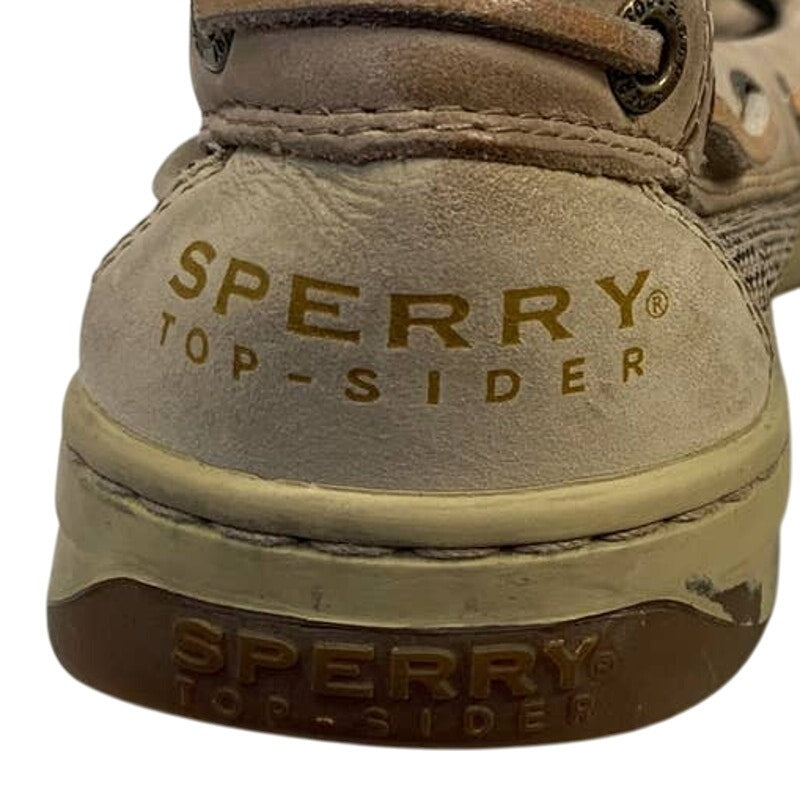 Sperry Top Sider Womens Size 6.5 Leather Side Laced Boat Shoes Slide On Loafers