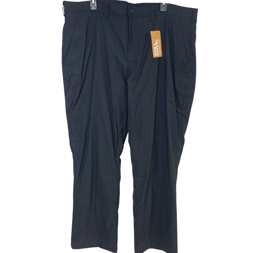 New Eddie Bauer Mens Size 42/32 Black Classic Fit Lined Horizon Takeoff Pants