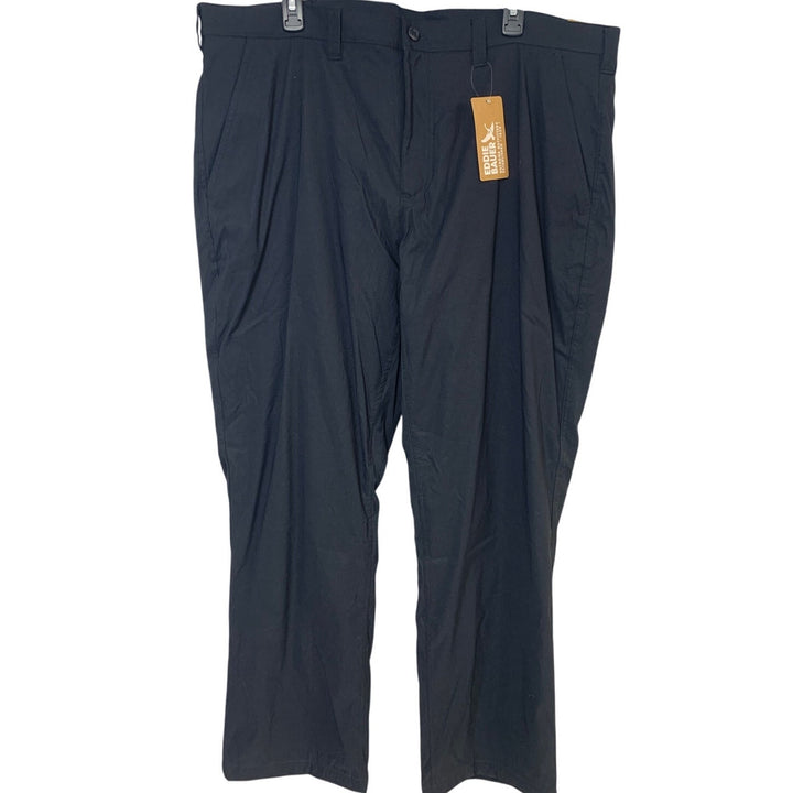 New Eddie Bauer Mens Size 42/32 Black Classic Fit Lined Horizon Takeoff Pants