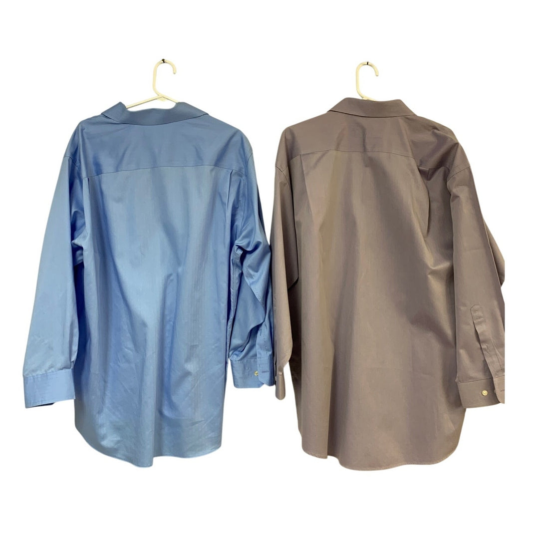 Lot of 2 Joseph Abboud Pronto Uomo Mens 18 32/33 Long Sleeve Button Up Shirts