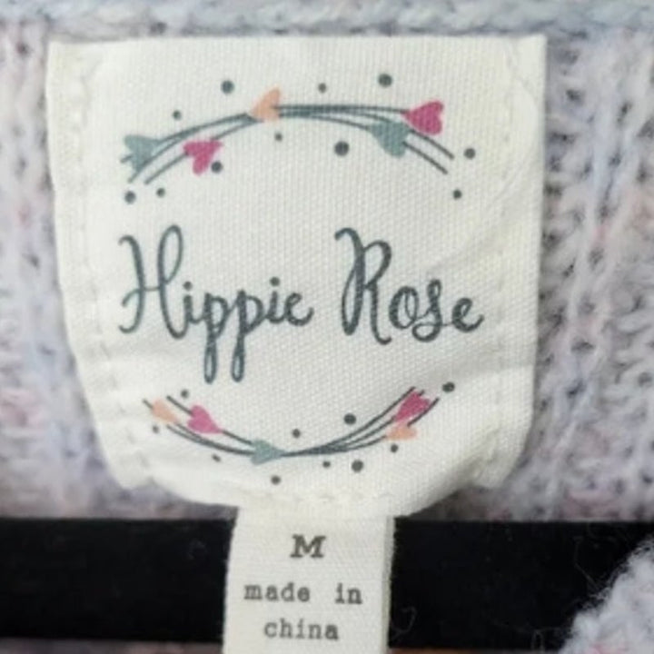 New Hippie Rose Juniors Medium Marled Mock-Neck PolyBlend Pastel Colors Sweater