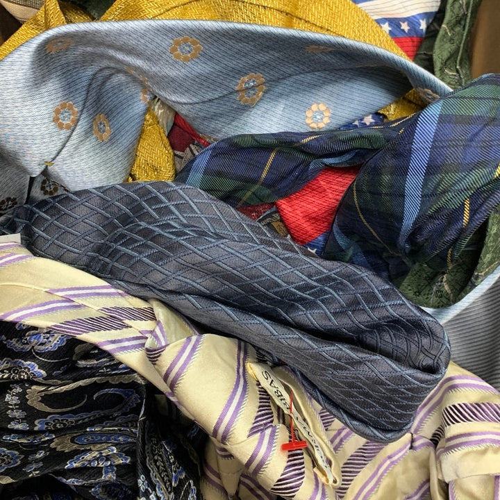 One Pound Vintage and Modern Silk Polyester Mens Neckties Tie Craft Supply Lot