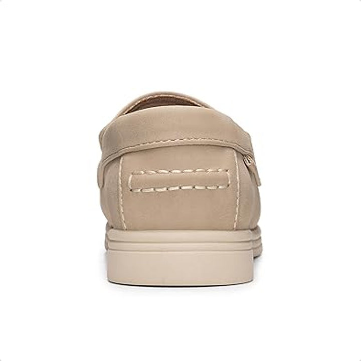 Dream Pairs Big Boys Size 4 Tan Faux Suede Slip On Loafers Casual Flat Shoes