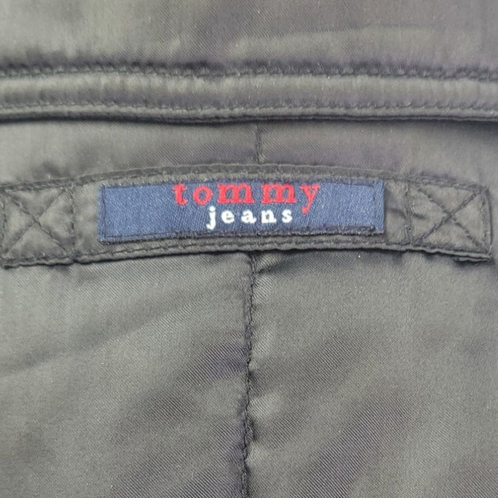 Tommy Hilfiger Womens Large Snap Up Polyester Nylon Long Sleeve Puffer Jacket