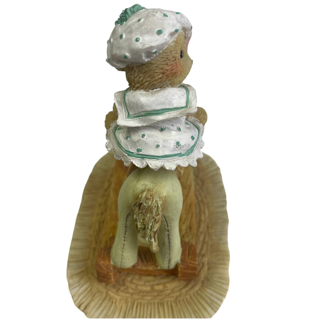 Vintage 1991 Cherished Teddies Baby Beth 950637 Bear Hugs Rocking Horse Figurine