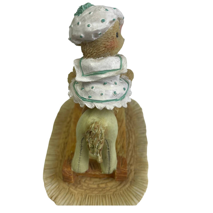 Vintage 1991 Cherished Teddies Baby Beth 950637 Bear Hugs Rocking Horse Figurine