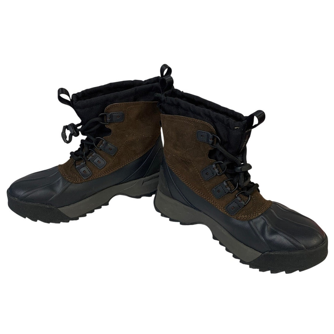 Sorel Mens Size 9 Brown Black Boots Drawstring Lace Up Waterproof Hiking Shoes