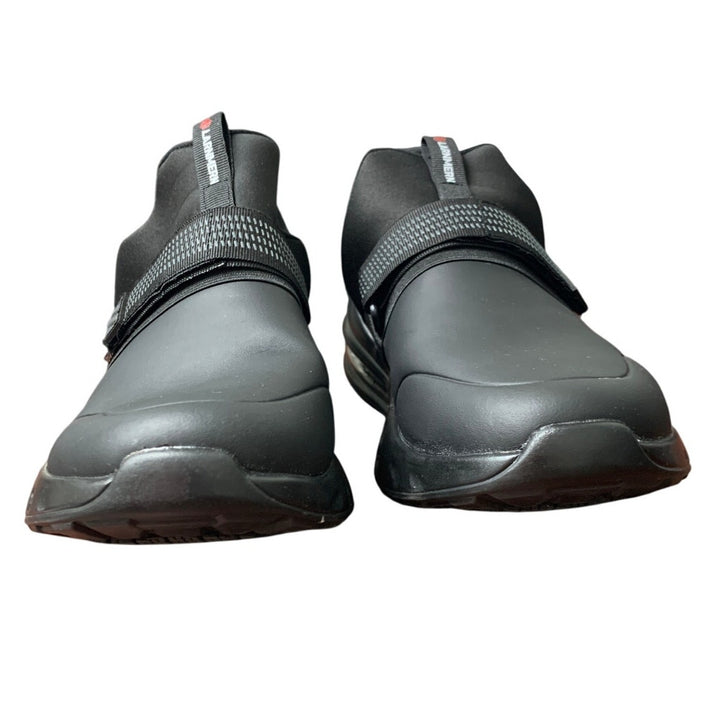 Larnmern Mens 8.5W Wide Black Hook Loop Non Slip Work Air Cushion Work Shoes