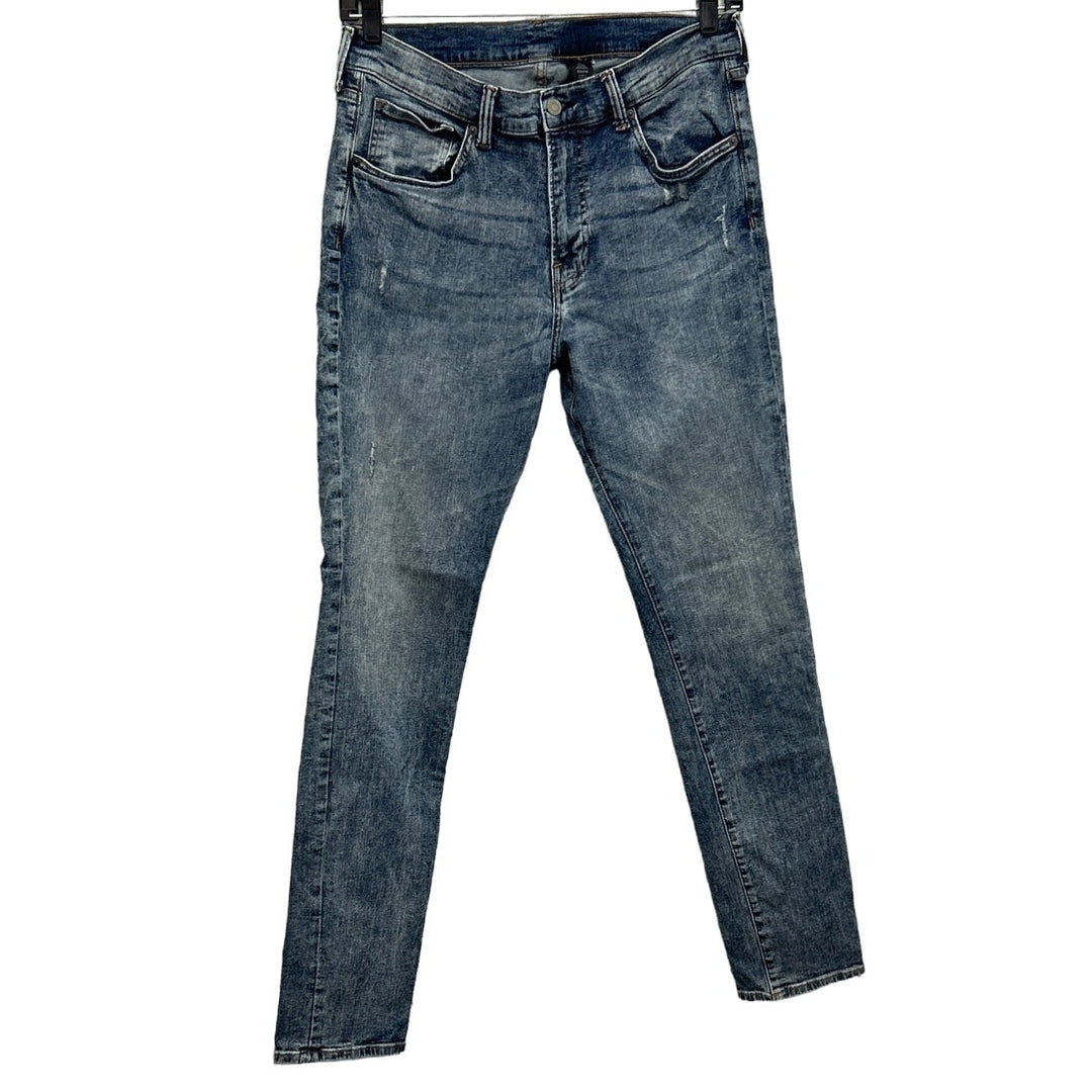 H&amp;M &amp;Denim Womens Size 36 Factory Distressed Stretch Cotton Denim Skinny Jeans