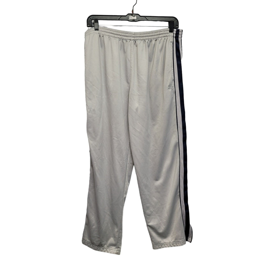 Starter Mens XL 100% Polyester Side Stripe Drawstring Waist Athletic Pants