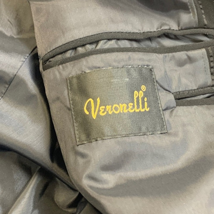 Veronelli Mens 48L 43W Pin Stripe 6-Button Single Breasted Suit Jacket Coat Only