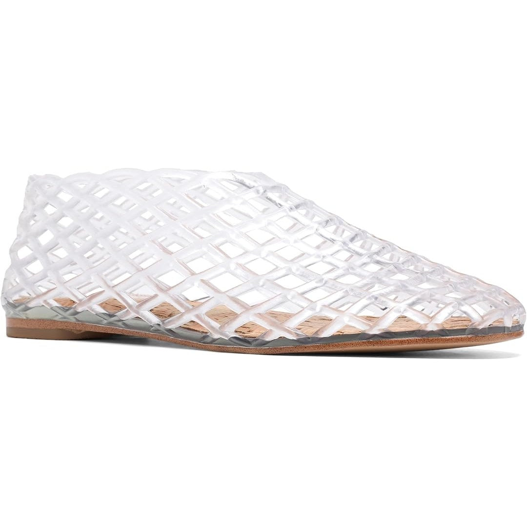 New Womens Size 10 Clear Jelly Slide On Low Heel Sandals Mesh Sandals Shoes