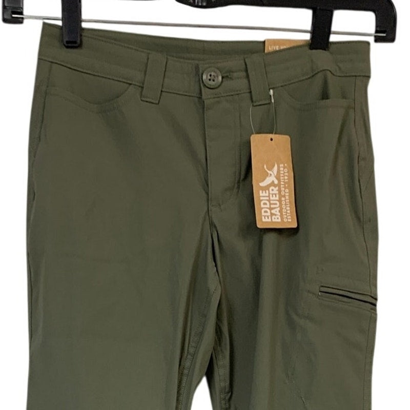 New Eddie Bauer Womens Sprig Green UPF 50+ Rainier Outdoor Hiking Pants Pockets