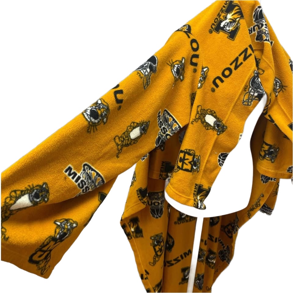 Mizzou University Columbia Missouri Soft Fleece Snuggie Cuddle Sleeved Blanket