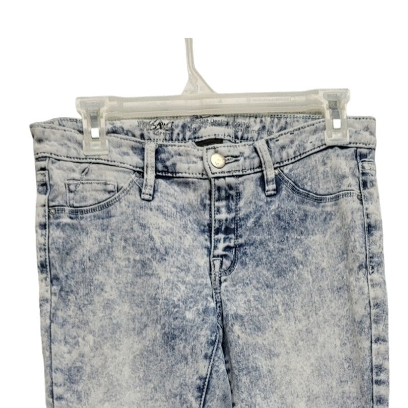 Massimo Womens 4 PolyCotton Spandex Factory Distressed Mid Rise Denim Leggings