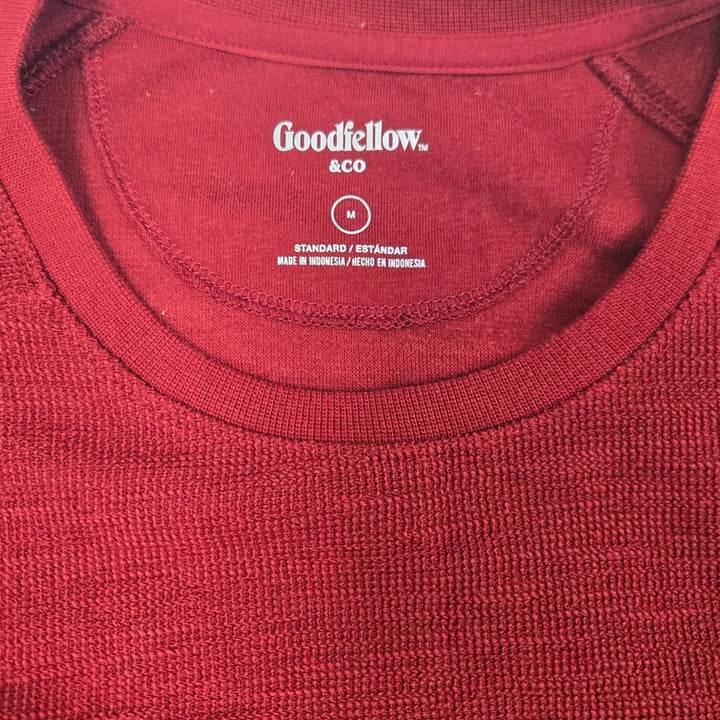 Good Fellow Mens Medium Red PolyCotton Long Sleeve Crew Neck Sweatshirt