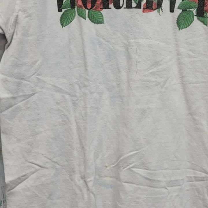 Popular Poison Mens Large World Divide Roses 100% Cotton Short Sleeve Tee Shirt