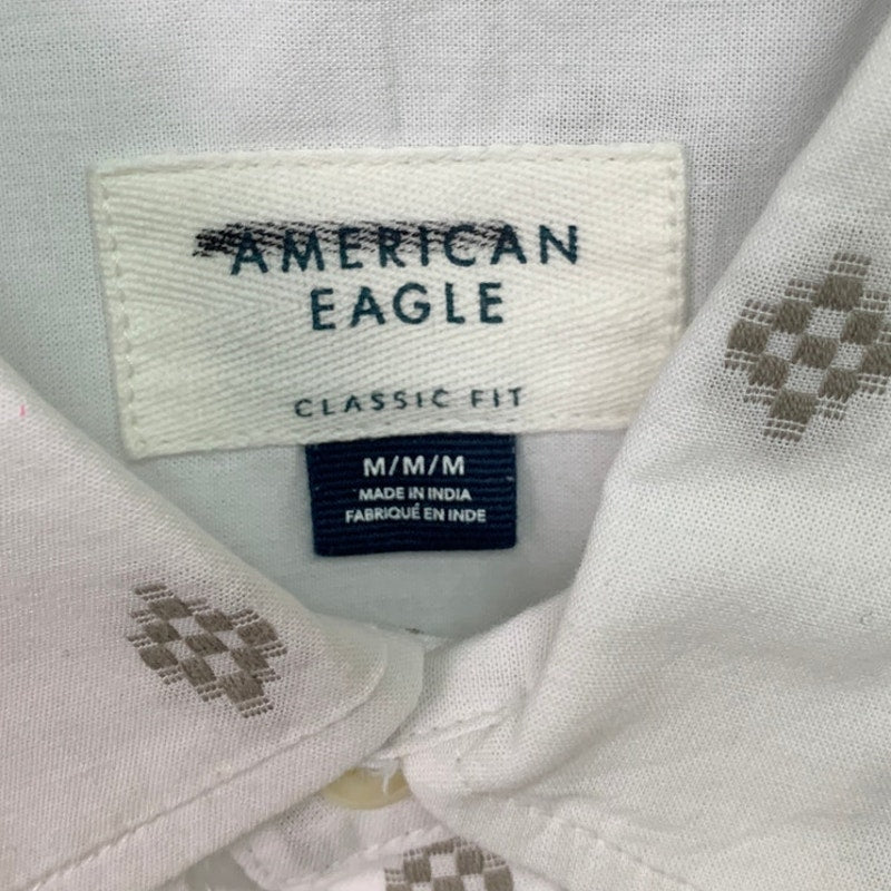 2 New American Eagle Mens Medium Plaid Short Sleeve Button Up Collared Shirts