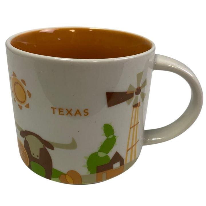 2015 New Starbucks You Are Here Collection Texas 14oz Ceramic Coffee Mug Cup