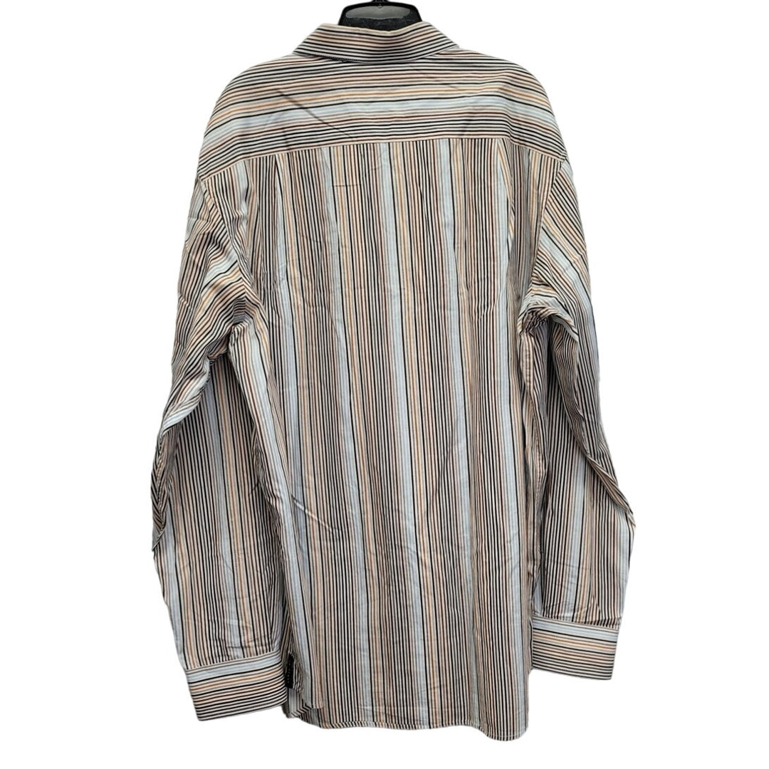 Sean John Mens 2XL Striped Original Fit 100% Cotton Long Sleeve Button Up Shirt