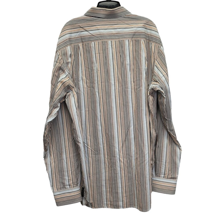 Sean John Mens 2XL Striped Original Fit 100% Cotton Long Sleeve Button Up Shirt