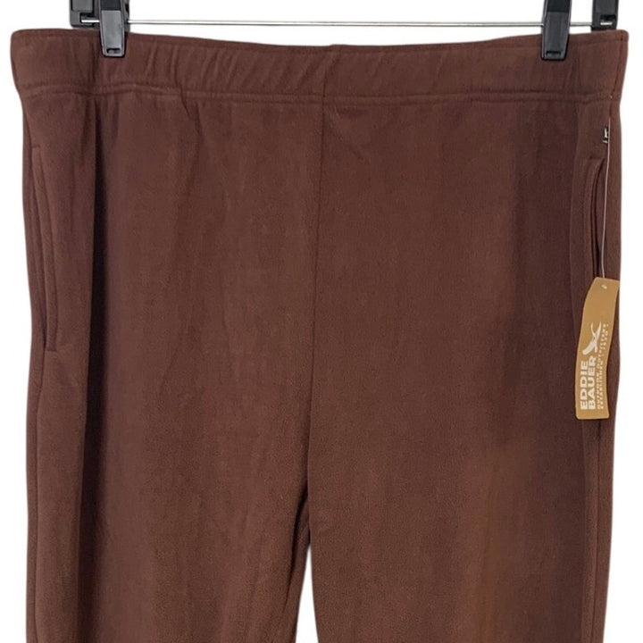 New Eddie Bauer Womens XL Plum Quest Fleece Jogger Sweatpants w Pockets