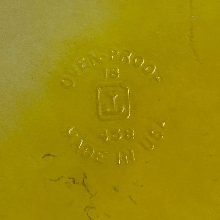 Vintage Anchor Hocking Made In USA 458 Ovenproof Yellow Ceramic Mixing Bowl