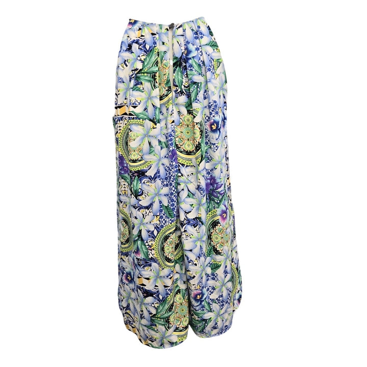 Caramela Womens Medium Made In USA Floral Sleeveless A-Line Lined Mini Dress