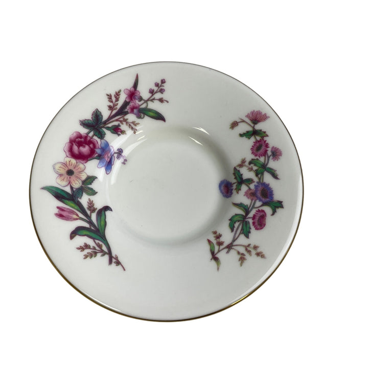 Vintage Wedgwood Devon Sprays England Cup &amp; Saucer Floral Bone China Teacup Set