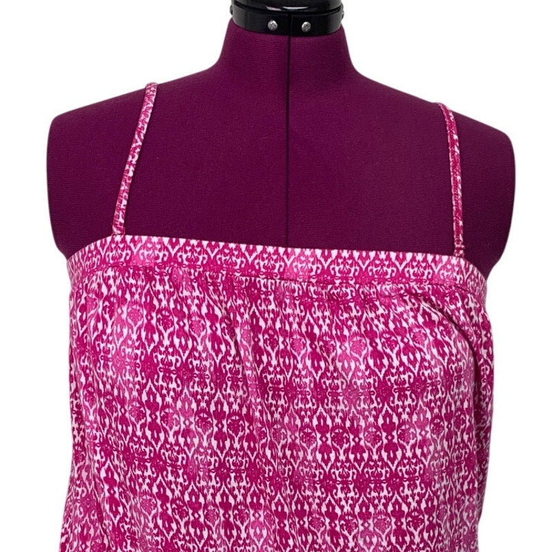 Lane Bryant Womens Size 18/20 Optional Adjustable Thin Strap Pink Patterned Top