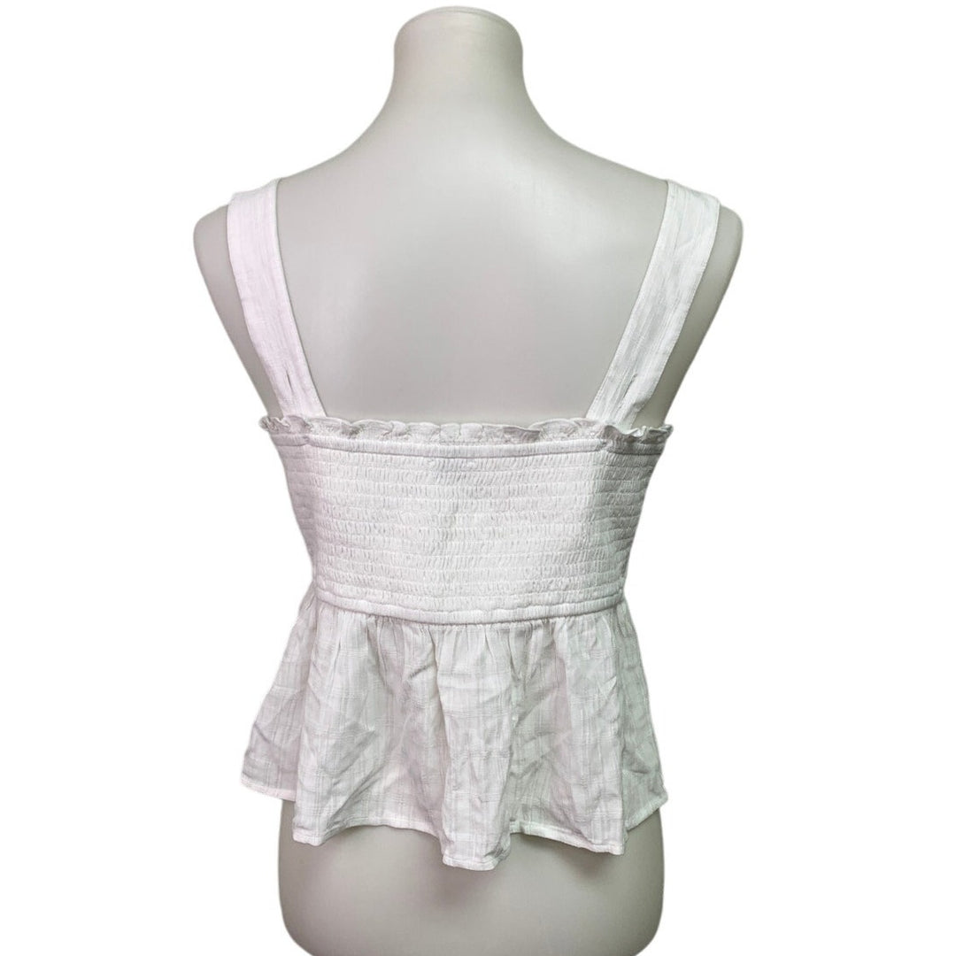 New American Eagle Womens Medium Sweetheart Front Tie Adjustable Thin Strap Top