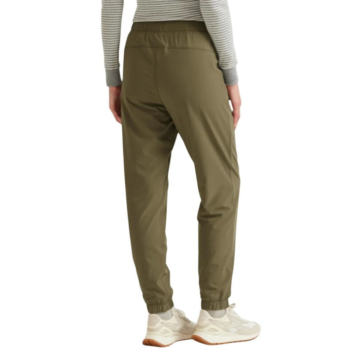 New Eddie Bauer Womens Alder Olive Green Flexion Lined 3.0 Pull On Jogger Pants