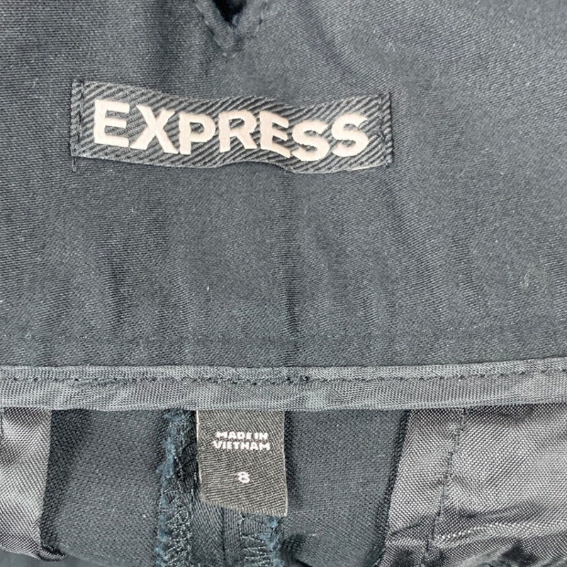 Express Womens Size 8 Black Stretch Cotton Blend Hemmed Short Shorts w Pockets