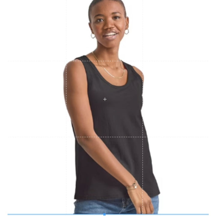 Lot of 4 New Hanes Womens Medium 100% Cotton Blue Navy Black Purple Tank Tops